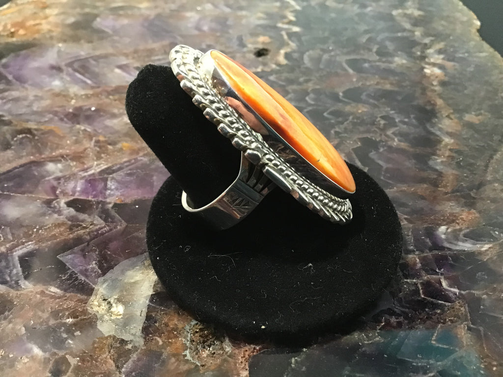 Size 9 Orange Spiny Oyster Ring