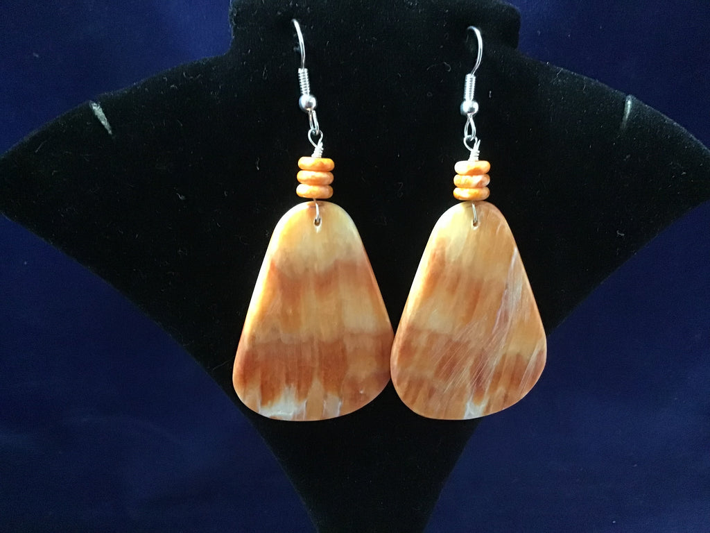 Santa Domingo Style Orange Spiny Oyster Earrings