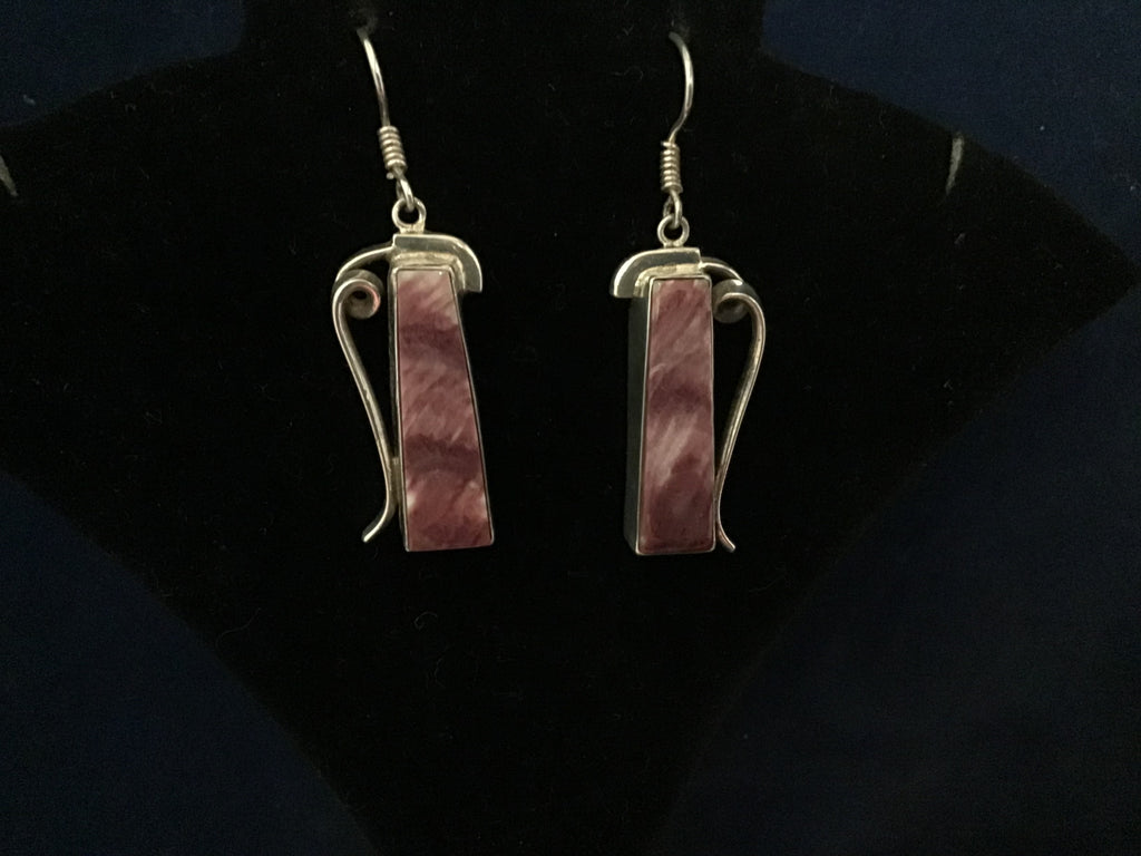 Sterling Purple Spiny Oyster Earrings