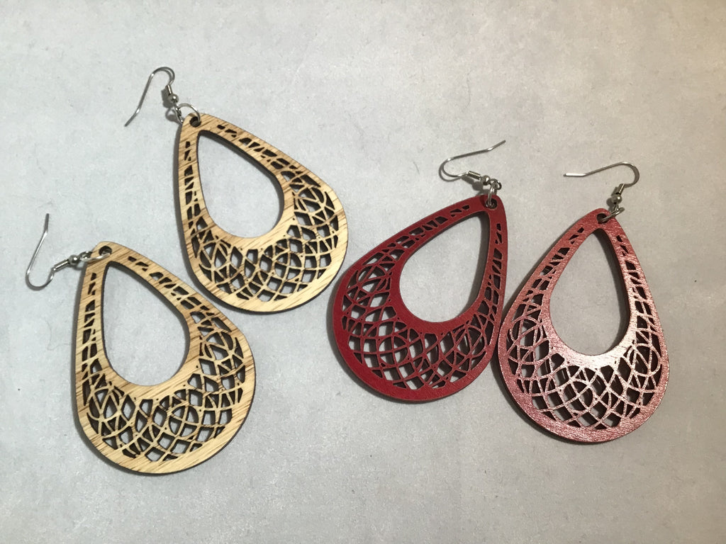Oak or Red Maple Wooden Earrings