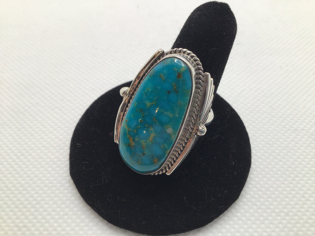 Adjustable turquoise ring