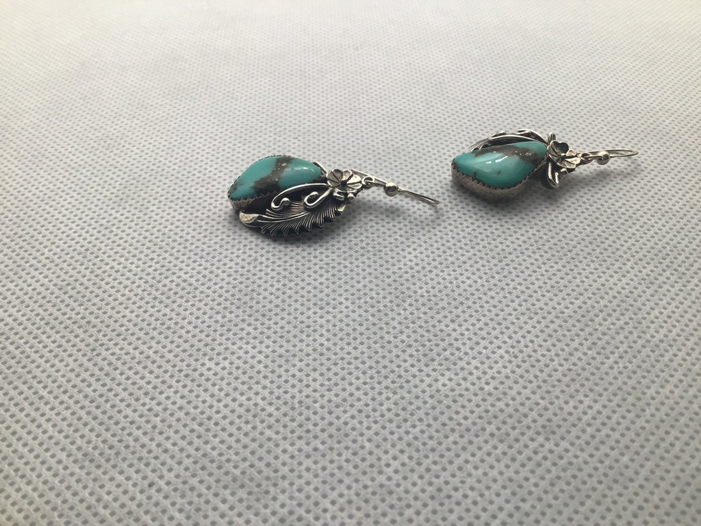 Peterson Johnson Sterling Kingman Turquoise Earrings