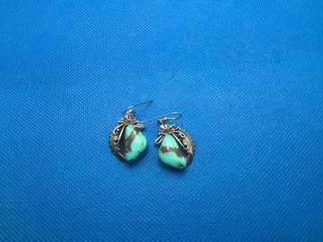 Sterling Kingman Turquoise Earrings