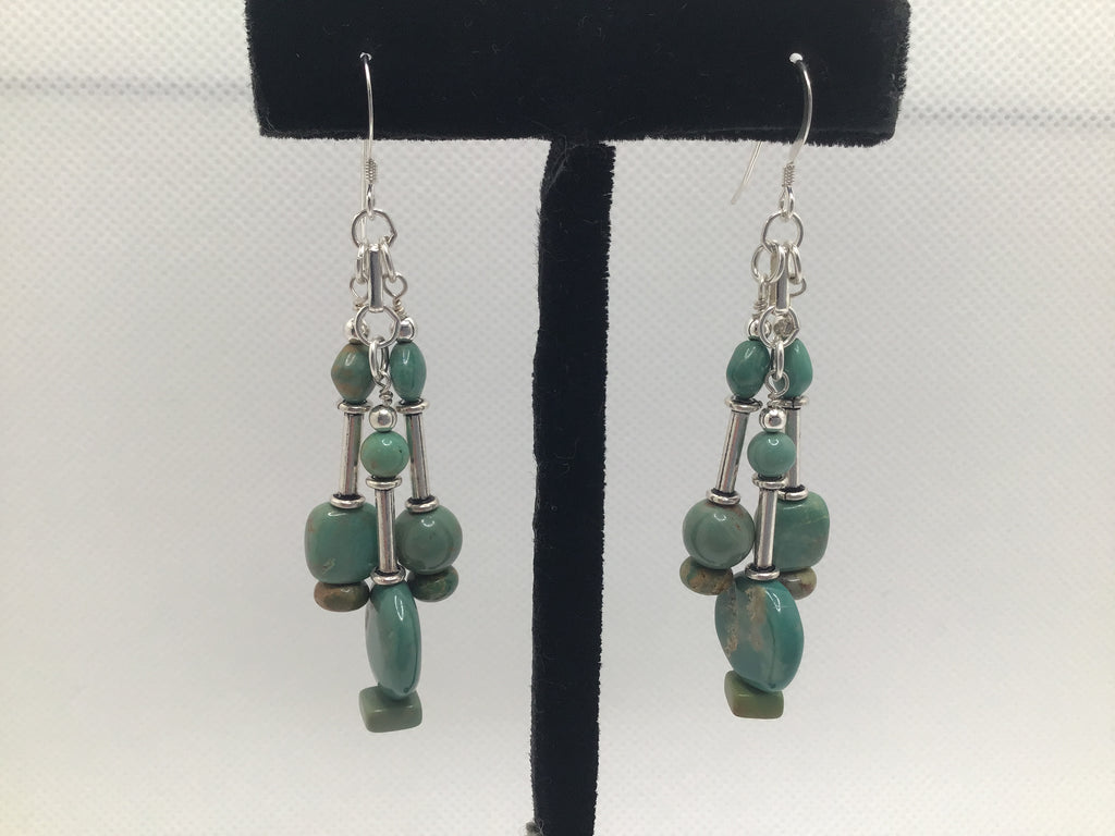 Green Turquoise Beads Earrings