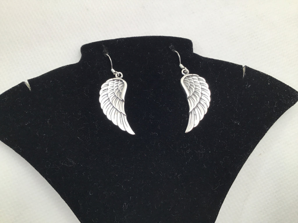 Sterling Angel Wing Earrings