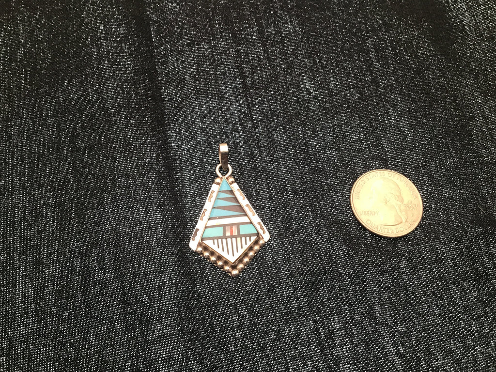 Multi inlay Zuni Pendant 