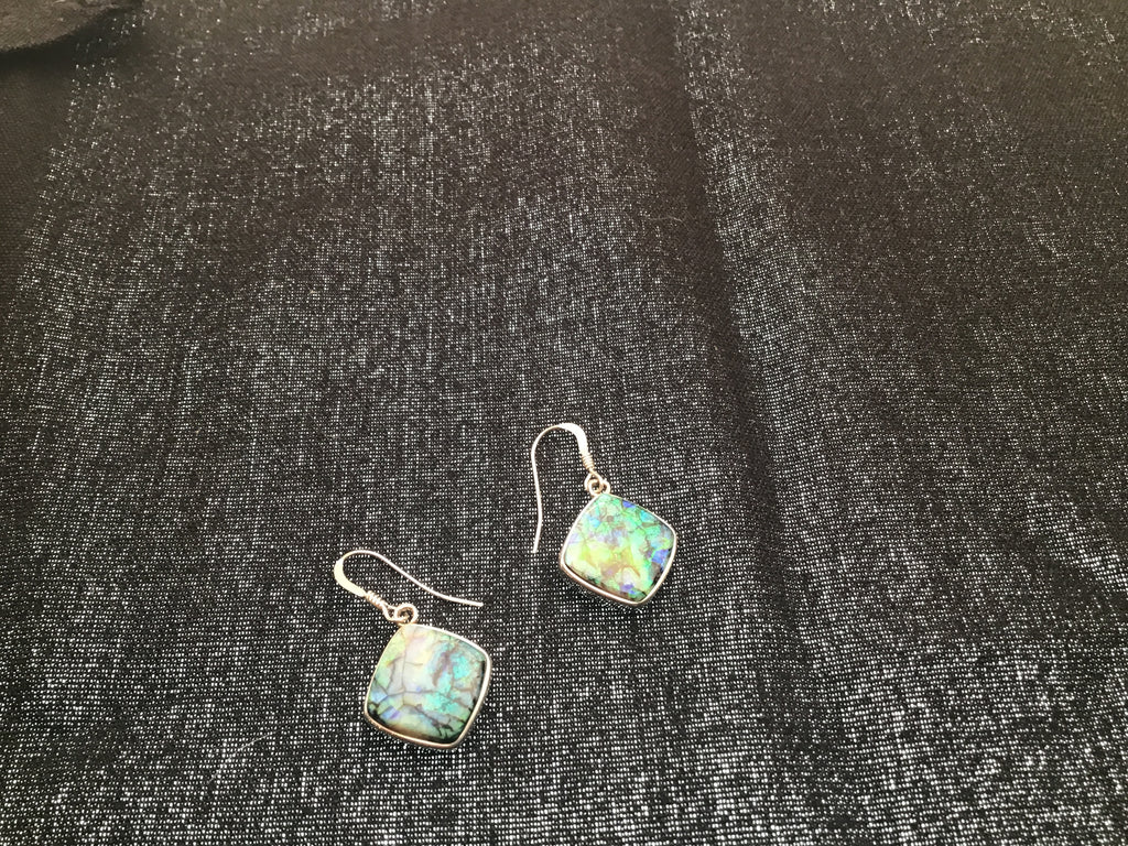 Spider Web Opal Earrings