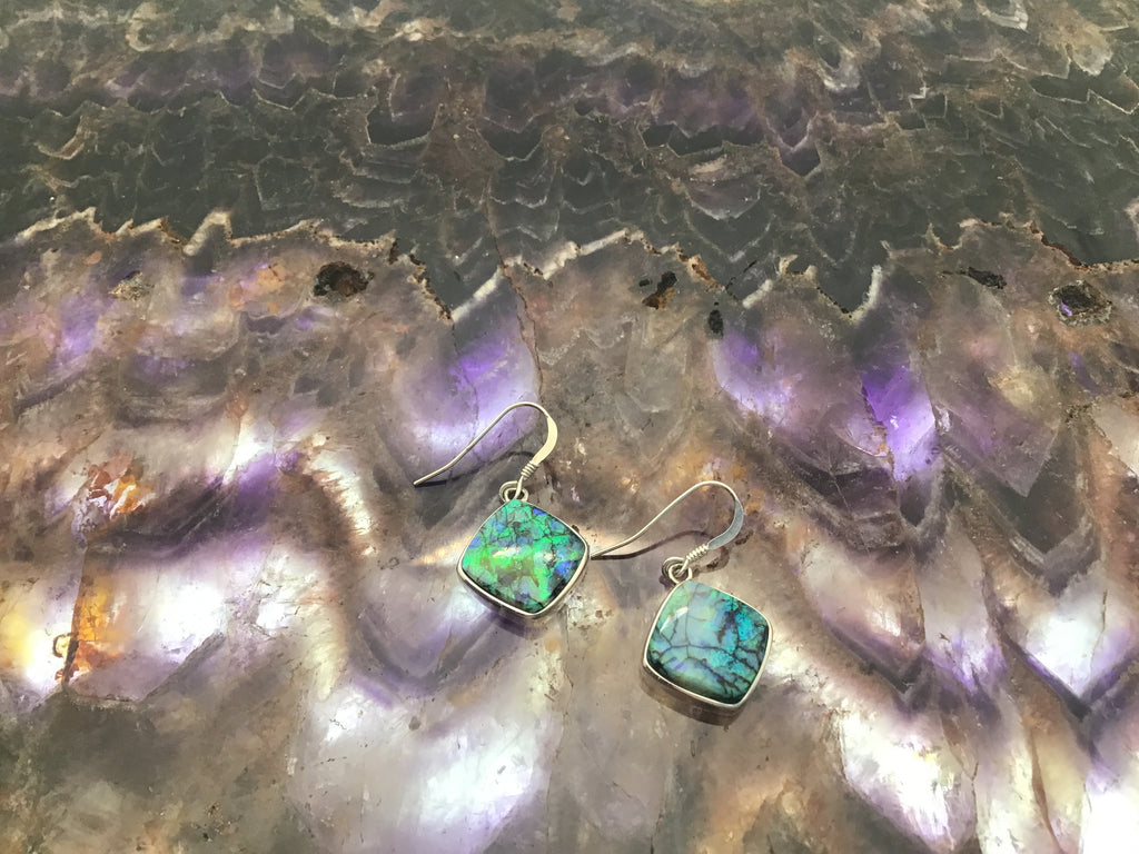 Spider Web Opal Earrings