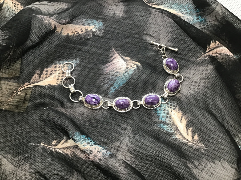 Charoite Link Bracelet 