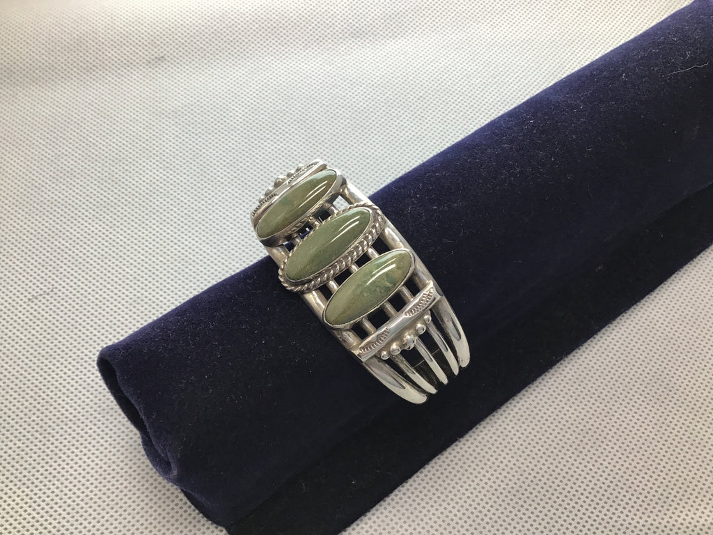 Green Turquoise cuff bracelet