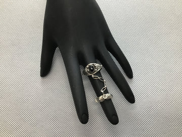Onyx Sterling Slave ring