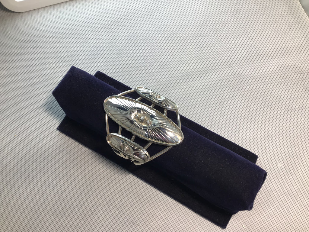 Sterling silver concho bracelet