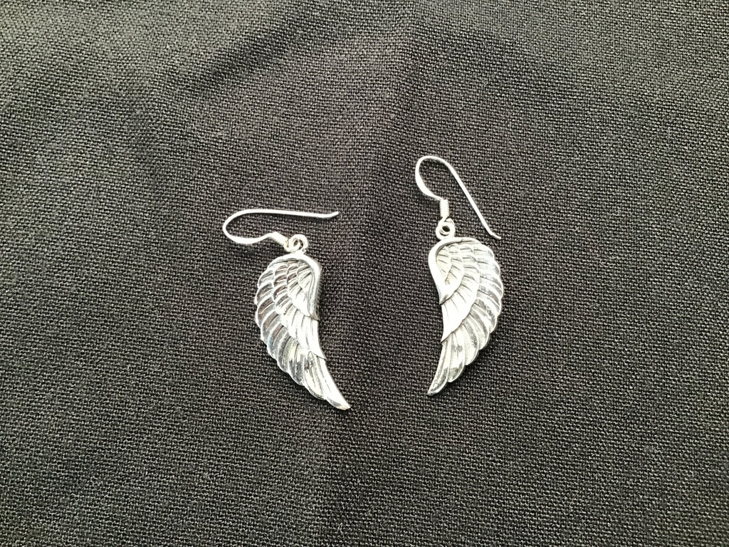 Sterling Angel Wing Earrings