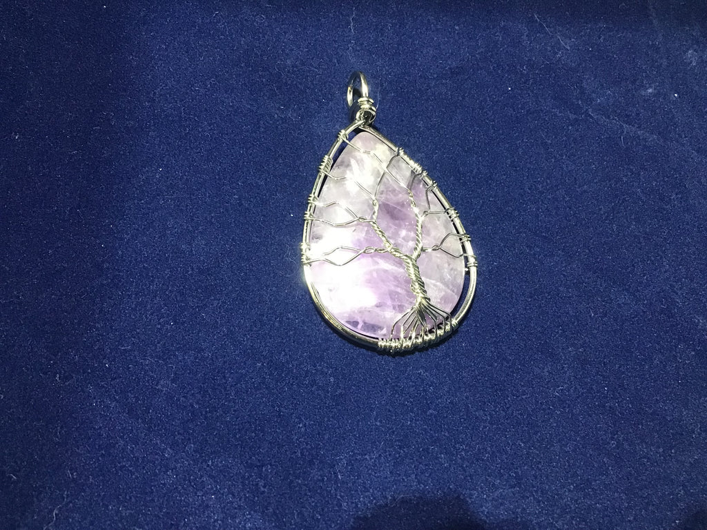 Amethyst tree of life pendant