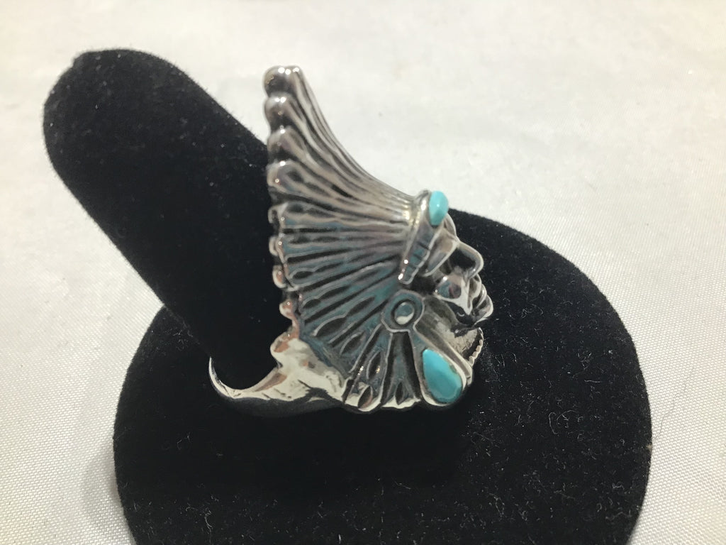 Headdress Chief ring with turquoise
