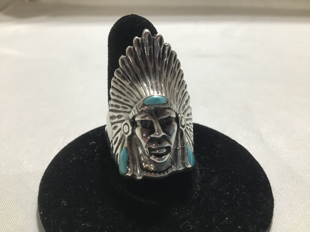 Chief Headdress ring with Turquoise