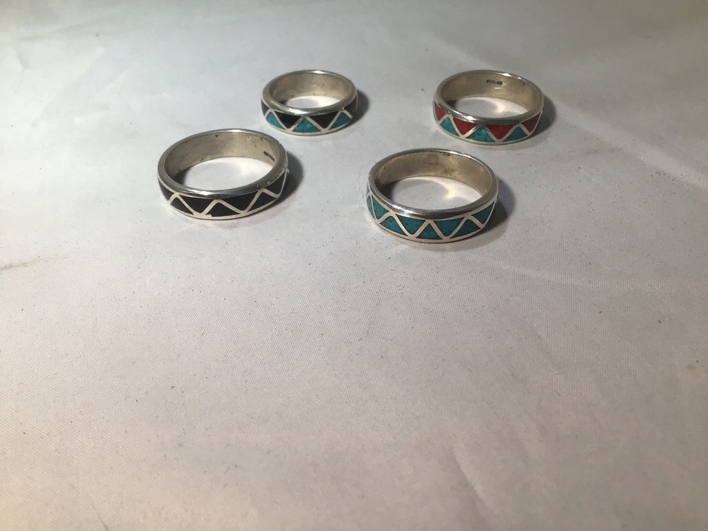 Navajo Wedding Bands. Other Color Options available