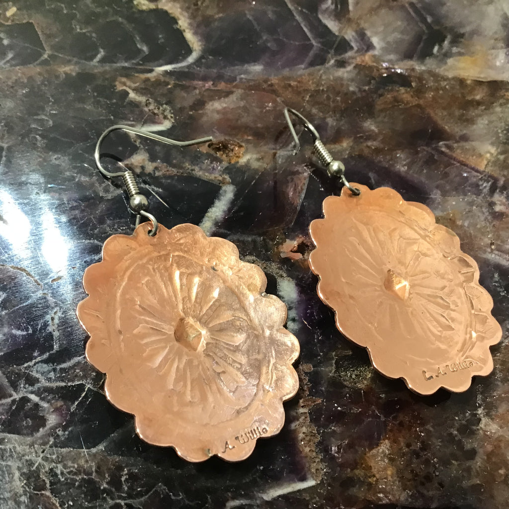 Back of Copper Earrings
