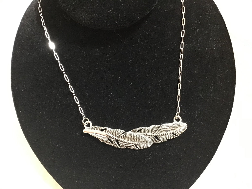 Pewter Feather necklace