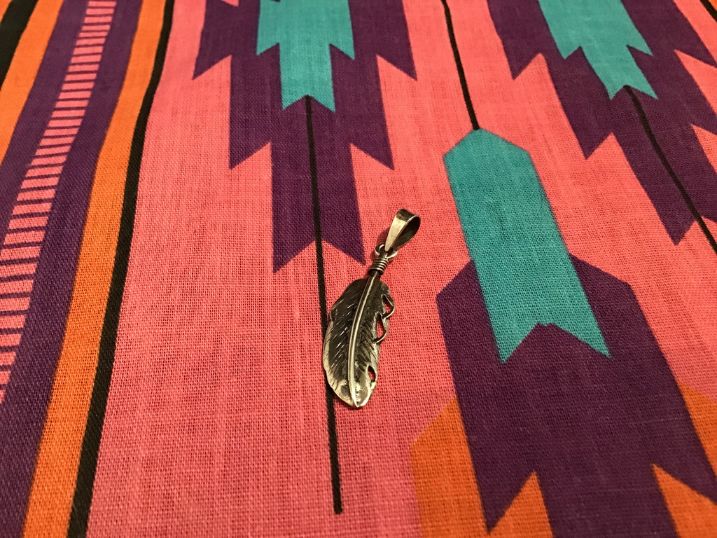 Sterling Feather Pendant