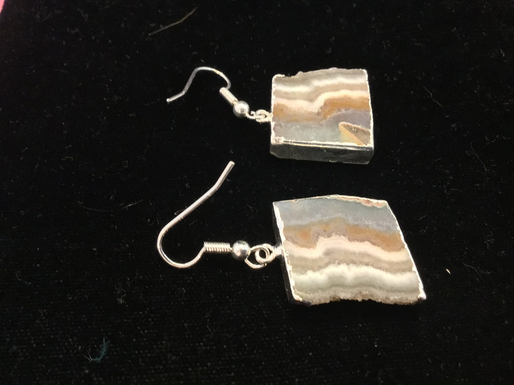 Amethyst Geode Sliced Earrings