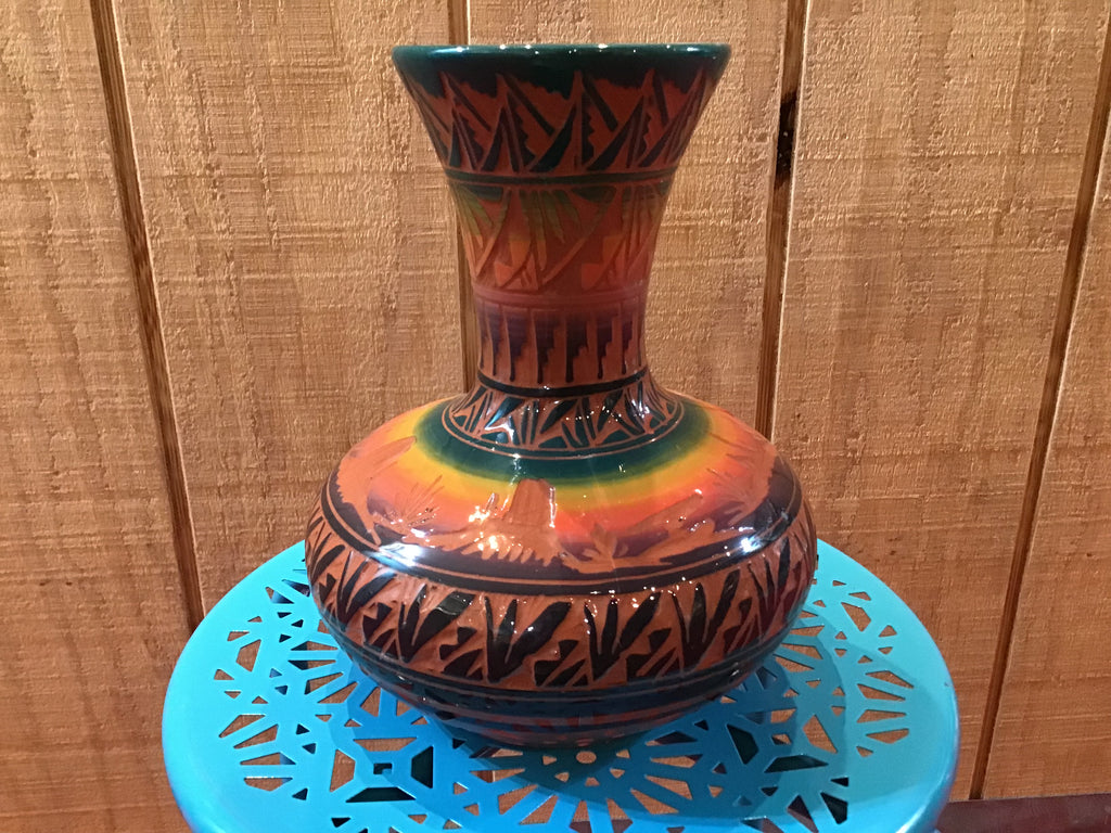 Glazed Hand Painted and Glazed Pottery