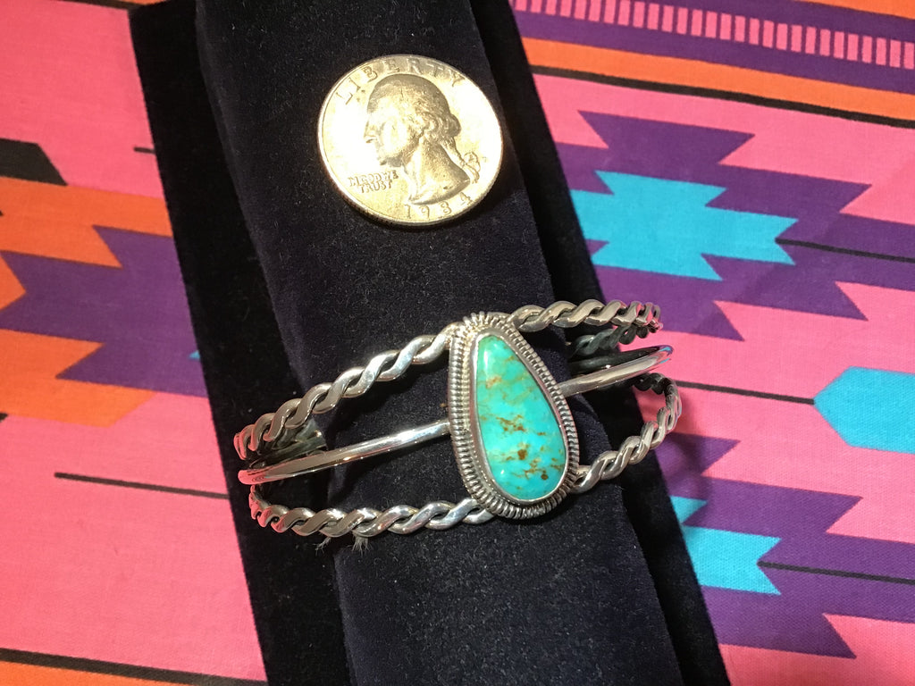 Turquoise Cuff Bracelet Sterling