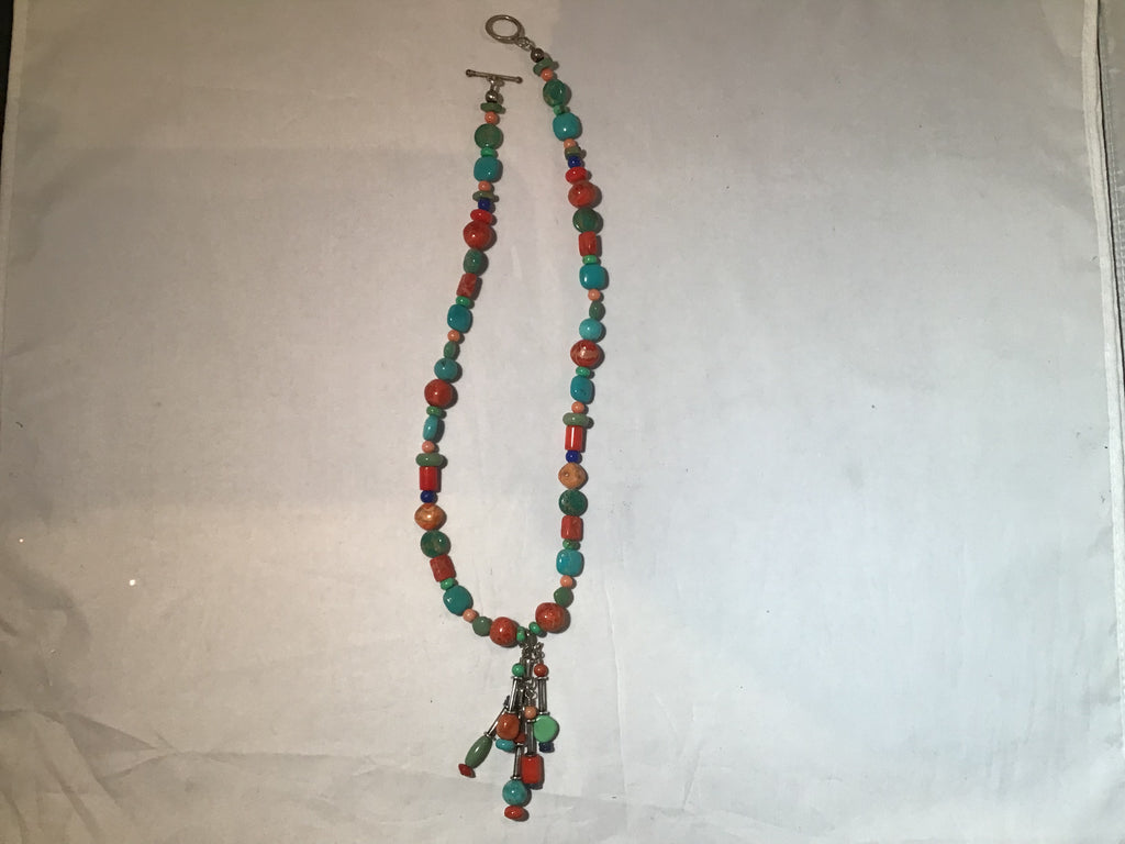 Multi stone beaded necklace