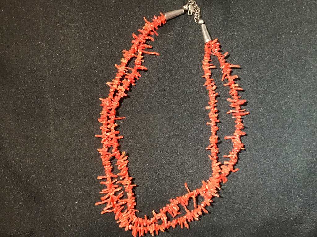 2 Strand Branch Coral Necklace