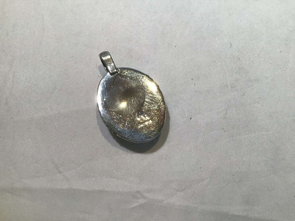 Back of Sterling Turquoise Pendant