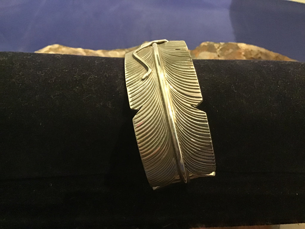 Sterling Feather Cuff Bracelet