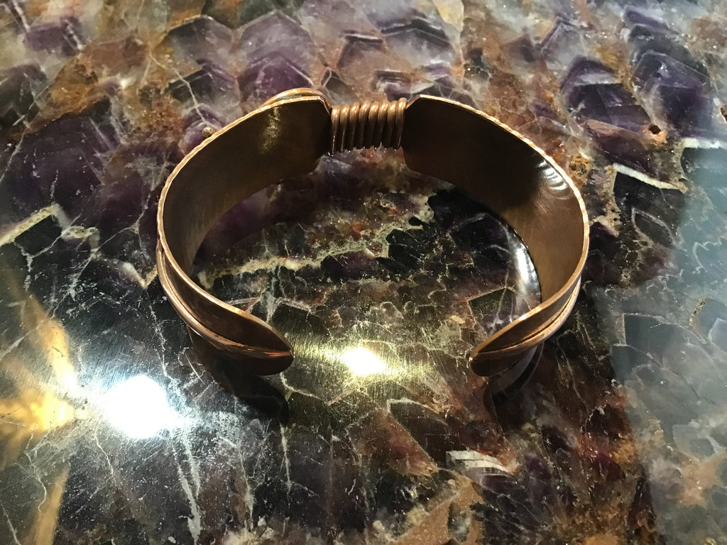 Inside Copper Feather Cuff Bracelet