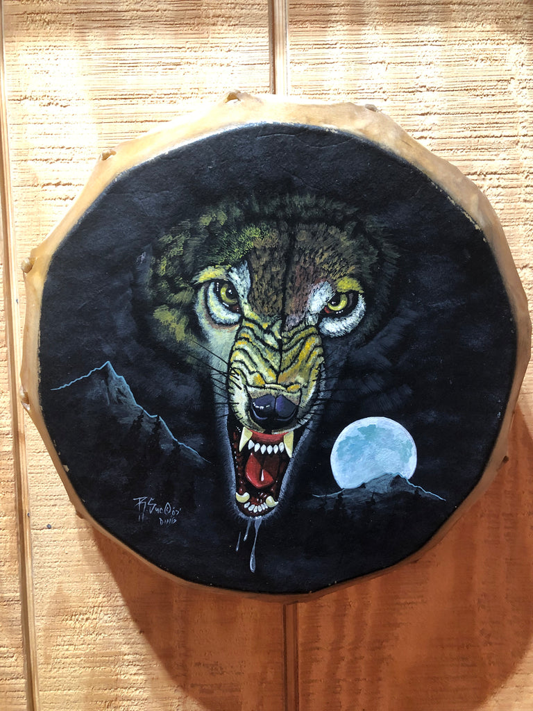 Wolf Painted Drum